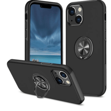 iPhone 14 Comprehensive Protection Case Cover with Magnetic Ring Holder - Anti-Shock, Anti-Falling, Long-Lasting